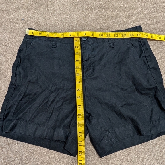 Level 99 Women's Bold Black Linen Blend Shorts Size 30 - Picture 8 of 9